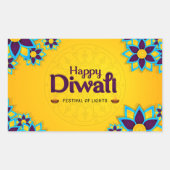 Happy Diwali - Festival van Lichten Rechthoekige Sticker (Voorkant)