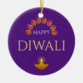 Happy Diwali Festival van Lights Hindu Keramisch Ornament (Voorkant)