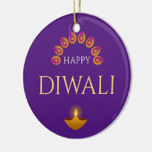 Happy Diwali Festival van Lights Hindu Keramisch Ornament (Links)