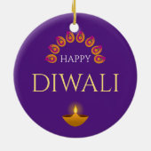 Happy Diwali Festival van Lights Hindu Keramisch Ornament (Achterkant)