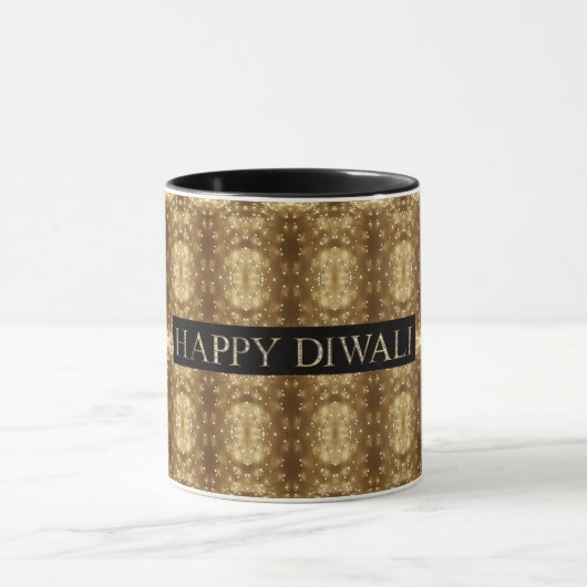 Happy Diwali Festival van Lights wil Typografie Mok (Midden)