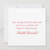 Happy Diwali Floral Diya Rangoli Festival van het  Feestdagenkaart (Achterkant)