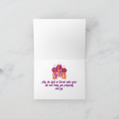 Happy Diwali Foto Colorful Pink Paars Lantern Kaart (Binnen)