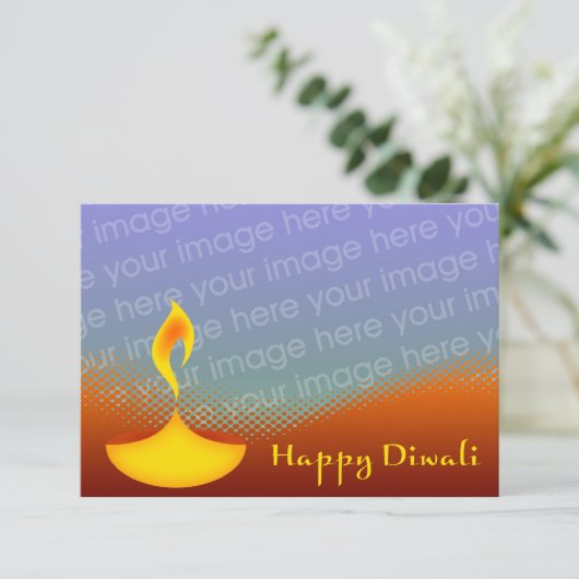 happy diwali fotokaart (Staand voorkant)