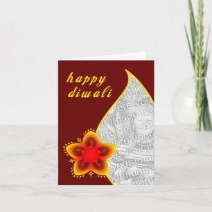 happy diwali fotokaart : lichtvenster kaart