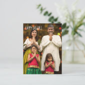 Happy Diwali Full voegt uw familiefoliday toe Briefkaart (Staand voorkant)