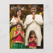 Happy Diwali Full voegt uw familiefoliday toe Briefkaart (Voorkant)