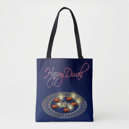 Happy Diwali Ganesha Rangoli - All-Over-Print Tas (Voorkant)