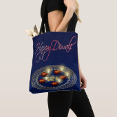 Happy Diwali Ganesha Rangoli - All-Over-Print Tas (Dichtbij)