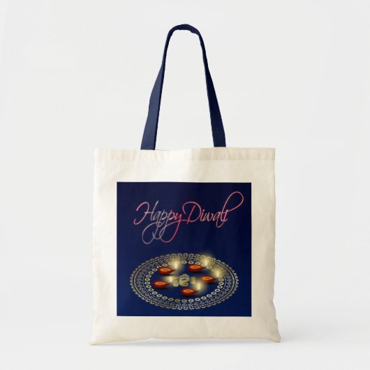 Happy Diwali Ganesha Rangoli - Budget Tas (Voorkant)