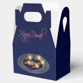 Happy Diwali Ganesha Rangoli - Favor Box Gable Bedankdoosjes
