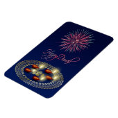 Happy Diwali Ganesha Rangoli - Flexibele Magneet (Linkerzijde)