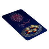 Happy Diwali Ganesha Rangoli - Flexibele Magneet (Rechterzijde)