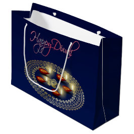 Happy Diwali Ganesha Rangoli - Large Gift Bag Cadeautasje