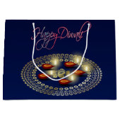 Happy Diwali Ganesha Rangoli - Large Gift Bag Large Cadeautasje (Voorkant)