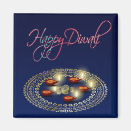 Happy Diwali Ganesha Rangoli - Magneet