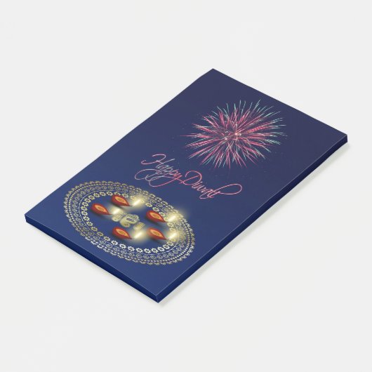 Happy Diwali Ganesha Rangoli - Post-it® notes (Schuin)