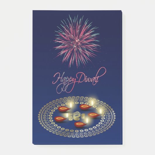 Happy Diwali Ganesha Rangoli - Post-it® notes (Voorkant)