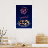 Happy Diwali Ganesha Rangoli - Poster print (Keuken)