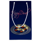 Happy Diwali Ganesha Rangoli - Small Gift Bag Klein Cadeauzakje (Achterkant)
