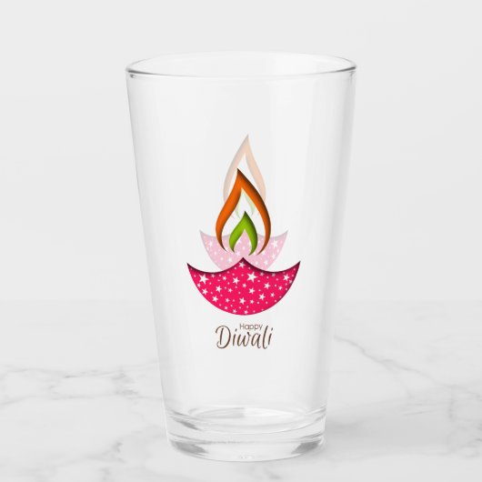 Happy Diwali Glass Glas (Voorkant)