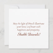 Happy Diwali Glowing Red Diya Festival van het Lic Feestdagenkaart (Achterkant)