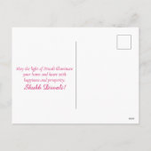 Happy Diwali Godin Lakshmi Festival van het Licht Feestdagenkaart (Achterkant)