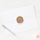 Happy Diwali Godin Lakshmi Festival van het Licht Vierkante Sticker (Envelop)