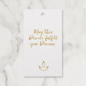 Happy Diwali Gold and White Gift Label - 10 stuks (Achterkant)