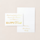 Happy Diwali Gold Foil Elegant Typografie Folie Kaarten (Display)
