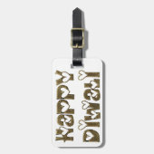 Happy Diwali Greeting Cute Hearts Typografie Bagagelabel (Voorkant verticaal)