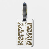 Happy Diwali Greeting Cute Hearts Typografie Bagagelabel (Achterkant verticaal)