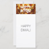 Happy Diwali Greeting Gold Copper Shiny Star (Achterkant)