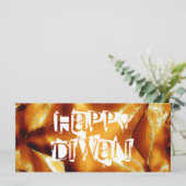 Happy Diwali Greeting Gold Copper Shiny Star (Staand voorkant)