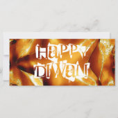 Happy Diwali Greeting Gold Copper Shiny Star (Voorkant)