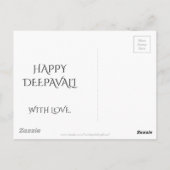 Happy Diwali Greeting Gold Copper Shiny Star Briefkaart (Achterkant)