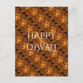 Happy Diwali Greeting Gold Copper Shiny Star Briefkaart (Voorkant)