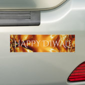 Happy Diwali Greeting Gold Copper Shiny Star Bumpersticker (Op auto)