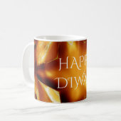 Happy Diwali Greeting Gold Copper Shiny Star Koffiemok (Voorkant links)