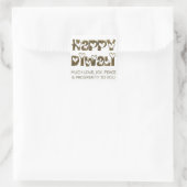 Happy Diwali groet harten typografie Sticker (Tas)