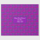 Happy Diwali Groet Schattigee harten Roze Paarse t Cadeaupapier (Vlak)