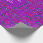 Happy Diwali Groet Schattigee harten Roze Paarse t Cadeaupapier (Hoek)