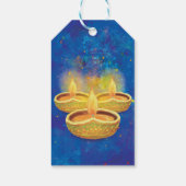 Happy Diwali-handbeschilderde lichtkaarsen Cadeaulabel (Achterkant)