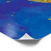 Happy Diwali-handbeschilderde lichtkaarsen Perfect Poster (Hoek)