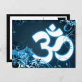 happy diwali hi-fi om glow briefkaart (Voorkant / Achterkant)