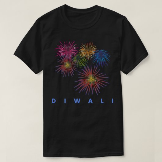 Happy Diwali Hindu Festival of Light Fireworks T-shirt (Design voorkant)