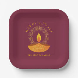 Happy Diwali Hindu Festival of Lights Viering Papieren Bordje