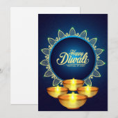 Happy Diwali Holiday Card Feestdagenkaart (Voorkant / Achterkant)