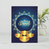 Happy Diwali Holiday Card Feestdagenkaart (Staand voorkant)