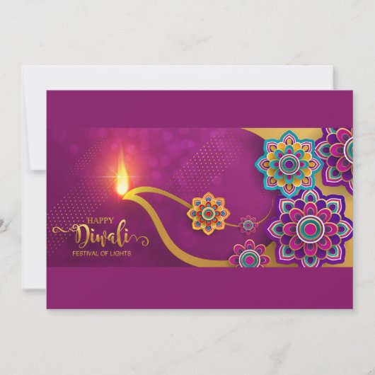Happy Diwali Holiday Card Feestdagenkaart (Voorkant)